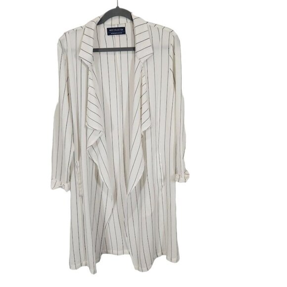 Most Collection Striped‎ Duster in White/Black - Size medium - Picture 1 of 8